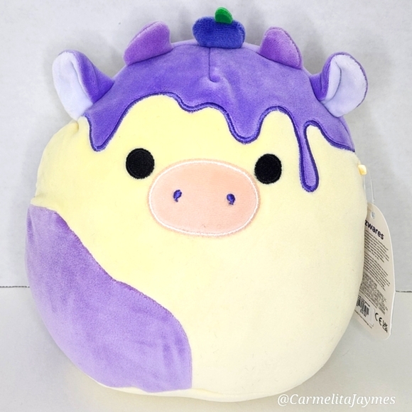 BENITO 🫐🐄 Blueberry Cow Original Squishmallow By Kellytoy NWT - Picture 1 of 8